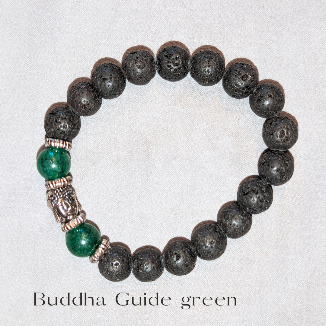 Mala Buddha Guide green