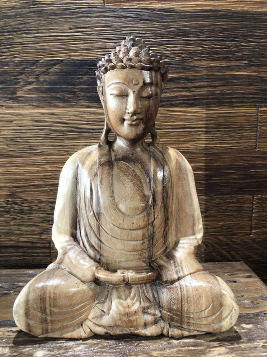 ddhafiguren: Buddha aus Suar Holz (Klein) - Dhyana Mudra Kali-Shop